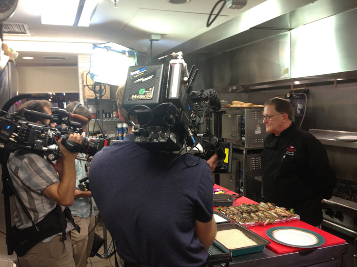 George in kitchen TC resizedBest Maryland crab cakes, The Travel Channel, Super sandwiches, Boatyard Bar & Grill, Annapolis, Food Paradise, Food awards