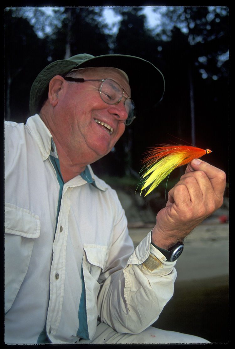 lefty krey with Leftys Deceptor fly